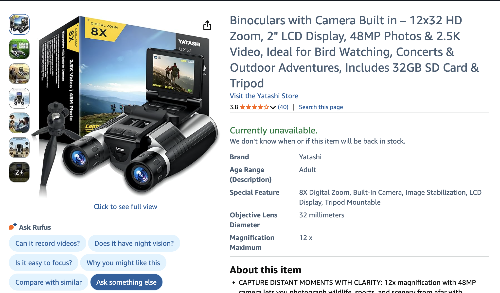 Yatashi binoculars on Amazon, run by Sunit Vaswani as Head of Commerce